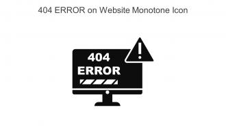 404 ERROR On Website Monotone Icon In Powerpoint Pptx Png And Editable Eps Format