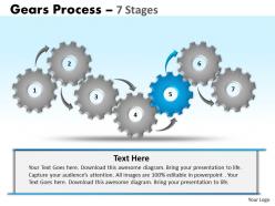42 gears process 7 stages style 1 powerpoint slides