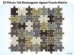 42 Pieces 7x6 Rectangular Jigsaw Puzzle Matrix Powerpoint templates 0812