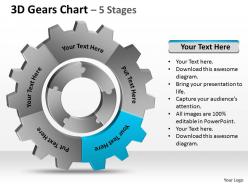 44873266 style variety 1 gears 5 piece powerpoint presentation diagram infographic slide