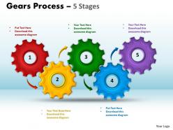 45 gears process 5 stages style 1 powerpoint slides