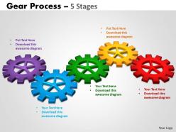 45 gears process 5 stages style 2 powerpoint