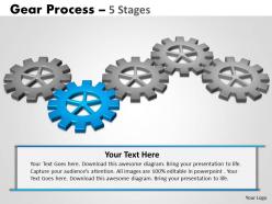 45 gears process 5 stages style 2 powerpoint