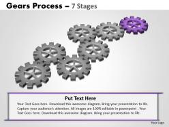45 gears process 7 stages style 2 powerpoint slides and ppt templates