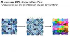 49 pieces 7x7 rectangular jigsaw puzzle matrix powerpoint templates 0812