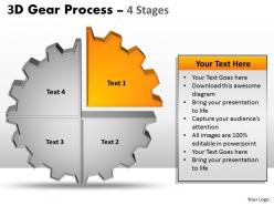 24545476 style variety 1 gears 4 piece powerpoint presentation diagram infographic slide