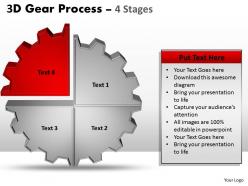 24545476 style variety 1 gears 4 piece powerpoint presentation diagram infographic slide