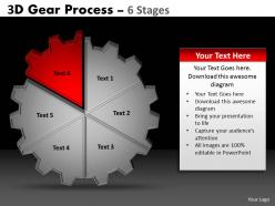 21859439 style variety 1 gears 6 piece powerpoint presentation diagram infographic slide