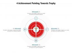 4 achievement pointing towards trophy