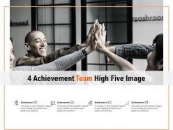 4 achievement team high five image