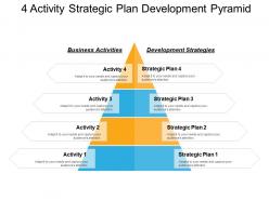 4 activity strategic plan development pyramid