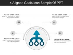 4 aligned goals icon sample of ppt