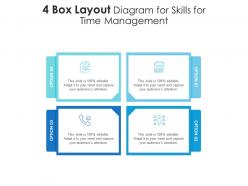 4 box layout diagram for skills for time management infographic template