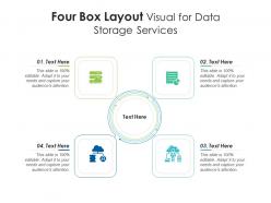 4 box layout visual for data storage services infographic template