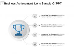 4 Business Achievement Icons Sample Of Ppt