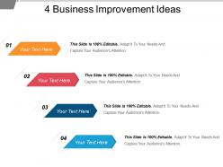 4 business improvement ideas sample ppt presentation