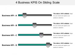 4 business kpis on sliding scale ppt examples professional