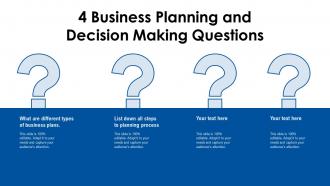 4 Business Planning And Decision Making Questions
