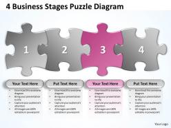 60757529 style puzzles linear 4 piece powerpoint presentation diagram infographic slide