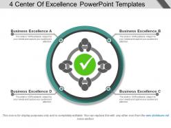 4 Center Of Excellence Powerpoint Templates