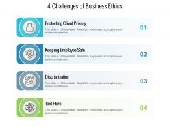 4 challenges of business ethics