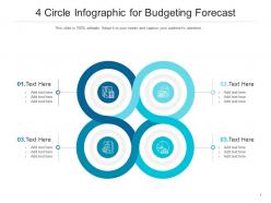 4 circle for budgeting forecast infographic template