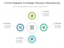 4 circle for strategic planning in manufacturing infographic template