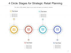 4 circle stages for strategic retail planning infographic template