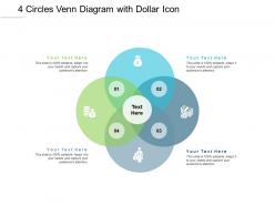 4 circles venn diagram with dollar icon