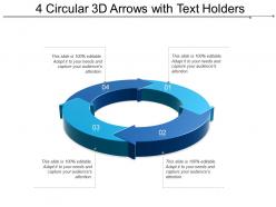 4 circular 3d arrows with text holders