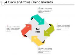 4 Circular Arrows Going Inwards