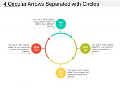 4 circular arrows separated with circles