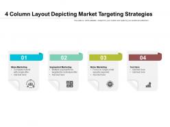 4 column layout depicting market targeting strategies