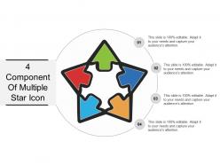 4 component of multiple star icon powerpoint ideas