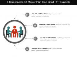 4 components of master plan icon good ppt example
