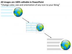 4 concepts of one with globe earth powerpoint diagram templates graphics 712