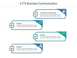 4 cs business communication ppt powerpoint presentation gallery layout ideas cpb
