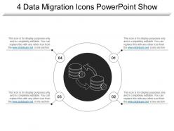4 Data Migration Icons Powerpoint Show