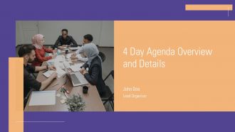 4 Day Agenda Overview And Details PPT Sample ACP