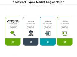 4 different types market segmentation ppt powerpoint presentation portfolio inspiration cpb
