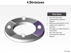 4 divisions segments of a circle powerpoint diagram templates graphics 712