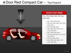4 door red car side view powerpoint presentation slides db