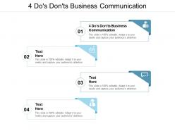 4 dos donts business communication ppt powerpoint presentation inspiration slide portrait cpb
