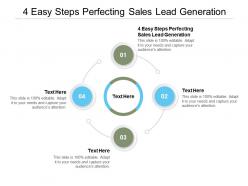 4 easy steps perfecting sales lead generation ppt powerpoint presentation pictures visual aids cpb