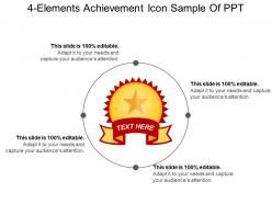 4 Elements Achievement Icon Sample Of Ppt