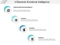 4 elements of emotional intelligence ppt powerpoint presentation outline example cpb