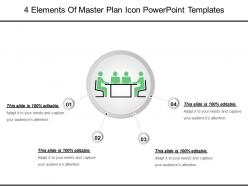 4 elements of master plan icon powerpoint templates