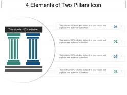 4 elements of two pillars icon powerpoint slide