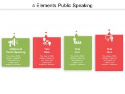 4 elements public speaking ppt powerpoint presentation styles graphics example cpb
