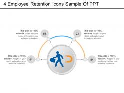 4 employee retention icons sample of ppt